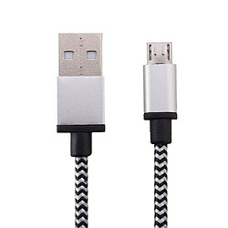 Avis Wewoo Câble argent pour Samsung Galaxy S6 / S5 / S IV / Note 5 / Note 5 Edge, HTC, Sony, Longueur: 1 m de données / chargeur Micro USB vers USB 2.0 tissé