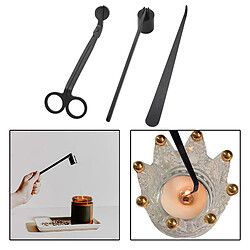 Avis Bougie Soins Kit, Mat Noir Bougie Outils Ensemble Comprend Mèche Trimmer, Wick Ourse, et Cloche Éteignoir pour les Amoureux de Bougie