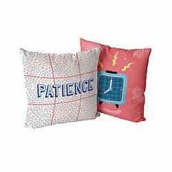 Happy Friday Housse de coussin HappyFriday Aware Patience Multicouleur 50 x 50 cm 2 Pièces