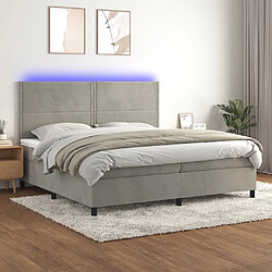 Sommier à lattes,Cadre à lattes de lit pour Adulte matelas et LED Gris clair 200x200 cm -MN26919