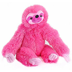 Wild Republic Peluche Paresseux A Trois Doigts, Animal en Peluche, Jouet en Peluche, cadeaux pour Enfants, Rose, cuddlekins 12