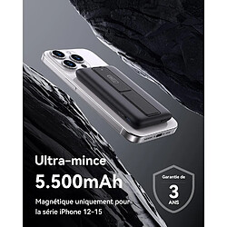 SANAG Batterie Externe Magsafe, Ultra Mince 20W 5500Mah Magnetique Power Bank, Usb C Input & Output Batterie Portable Charge Rapide Compatible Avec Iphone 15/15 Plus/15 Pro/15 Pro , Iphone 14/13/12