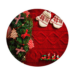 Nappe Ronde Pour Gants De Table à Manger De Noël 47 Pouces