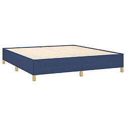 Avis vidaXL Cadre de lit sans matelas bleu 180x200 cm tissu