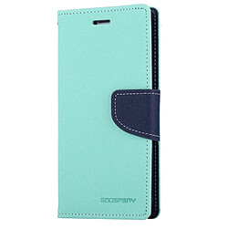 Wewoo Coque vert menthe pour iPhone X Cross Texture Horizontal Flip Etui en cuir avec fentes FANCY DIARY cartes et porte-monnaie support