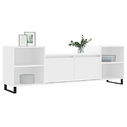 Avis Maison Chic Meuble TV scandinave - Banc TV pour salon Blanc 160x35x55 cm Bois d'ingénierie -MN58026