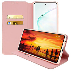 Avizar Housse Galaxy Note 10 Lite Étui Folio Porte-carte Fonction Support Rose gold