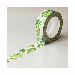 Youdoit Masking tape - Feuilles tropicales - Repositionnable - 15 mm x 10 m