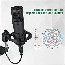 Acheter Microphone USB Streaming Podcast PC, professionnel 192KHZ/24Bit Studio Kit de micro à condensateur cardioïde avec carte son Boom Arm Shock Mount Pop Filter, pour Skype YouTuber Karaoke Gaming Recording