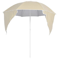 Acheter Helloshop26 Parasol de plage avec parois latérales 215 cm sable 02_0008380