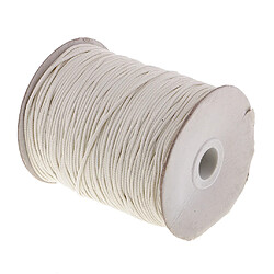 Fil de cordon de coton ciré 170m / roll perles chaîne bijoux diy 1.5mm beige