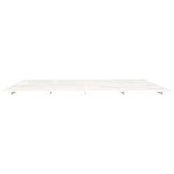 Maison Chic Lit adulte - Lit simple Cadre de lit,Structure du lit Contemporain blanc 180x200 cm bois de pin massif -MN96596 pas cher