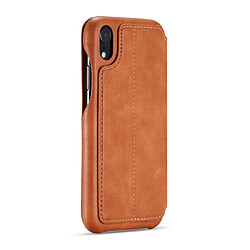 Avis Wewoo Coque Pour iPhone XR Hon Ancient Series Etui en cuir avec fentes support et porte-cartes Marron