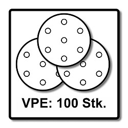 Festool STF D225/128 Meules Granat P180 225 mm - 100 pièces (4x 205660) pour ponceuses à long cou PLANEX