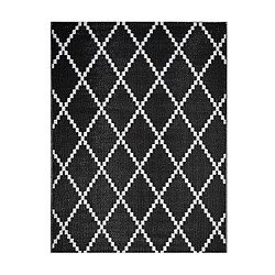 Avril Paris Tapis d'extérieur en plastique tressé - 120x160cm - Noir - Réversible - 100% polypropylène - 400gr / m2 - TUNIS