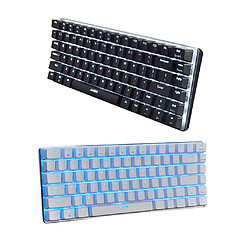 2x Clavier Mécanique AJAZZ AK33 82 Touches Bleu Noir Commutateurs LED Rétro-éclairé Câblé