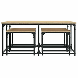 Acheter Maison Chic Ensemble de 5 Tables basses gigognes,Table Console pour salon chêne sonoma bois d'ingénierie -MN94211