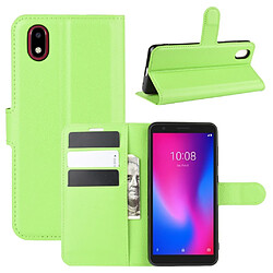 Etui en PU litchi vert pour votre ZTE Blade A3 (2020)