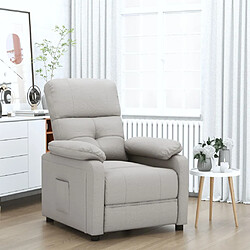 vidaXL Fauteuil inclinable Taupe Tissu