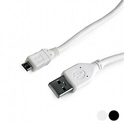 Totalcadeau Câble USB 2.0 A vers Micro USB B plaqué or Couleur - Noir, Mesure - 1 pas cher