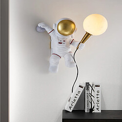 Avis Universal Applique murale astronaute imprimée en 3D Lune Personnalité créative Protection des yeux Chambre à coucher Chambre d'enfant Applique murale à côté du lit Couloir du salon (câblage, pas de prise, pas d'ampoule incluse)