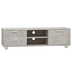 vidaXL Meuble TV Gris béton 140x40,5x35 cm Bois d'ingénierie