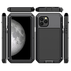 Wewoo Coque Rigide Pour iPhone 11 Pro Etui de protection triple blindage en métal Armour Noir