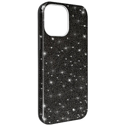 Avizar Coque iPhone 13 Mini Paillette Amovible Silicone Semi-rigide noir