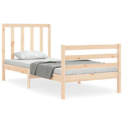 vidaXL Cadre de lit sans matelas 90x200 cm bois de pin massif