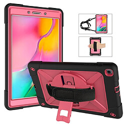 Wewoo Housse Coque Pour Galaxy Tab A 8.0 2019 T290 Contrast Color Silicone + PC Combination Case with Holder Black + Rose Red