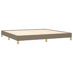 Avis vidaXL Cadre de lit sans matelas taupe 200x200 cm tissu