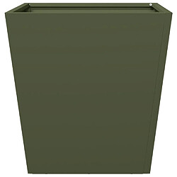 Acheter vidaXL Jardinière vert olive 40x40x40 cm acier