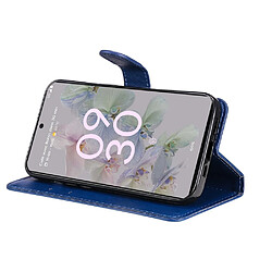 Avis Htdmobiles Housse pour Google Pixel 6a 5G - etui coque pochette portefeuille + film ecran - BLEU