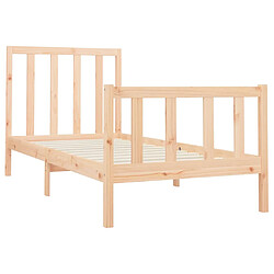 Avis vidaXL Cadre de lit sans matelas 100x200 cm bois massif de pin