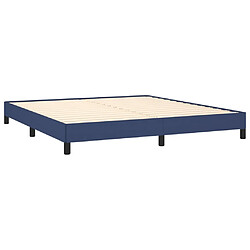 Avis vidaXL Cadre de lit sans matelas bleu 160x200 cm tissu