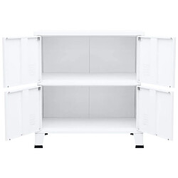 vidaXL Classeur Blanc 75x40x80 cm Acier pas cher