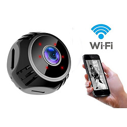 Chrono Caméra Espion, HD Wi-Fi Mini Caméra Surveillance Intérieure Batterie Longue Durée Caméra de Surveillance sans Fil Vision Nocturne, Noir