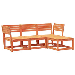 Maison Chic Salon de jardin 4 pcs | Ensemble de Table et chaises | Mobilier d'Extérieur cire marron bois de pin massif -GKD84065