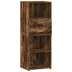 vidaXL Buffet haut chêne fumé 45x42,5x124 cm bois d'ingénierie