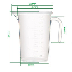 Transparent Kitchen Liquid Scale Measuring Cup Gradé Beaker 1000ml pas cher