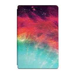 Etui en PU motif ciel étoilé avec support Ciel étoilé coloré pour votre Huawei MatePad 10.4 (2020)