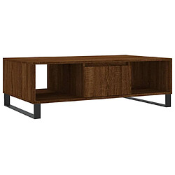 vidaXL Table basse chêne marron 104x60x35 cm bois d'ingénierie