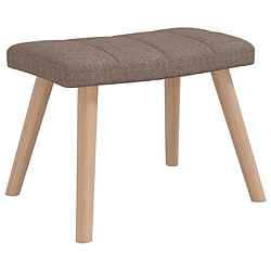 Avis vidaXL Chaise à bascule avec tabouret Taupe Tissu