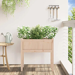 Avis Maison Chic Jardinière,Bac à fleurs - pot de fleurs avec pieds 70x31x70 cm bois de pin massif -GKD94486