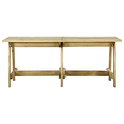 Maison Chic Table de jardin | Table d'extérieur 220x74x75 cm Bois de pin imprégné -GKD74402