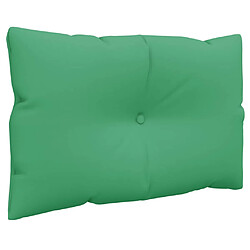 Avis vidaXL Coussins de palette lot de 2 vert tissu