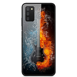 Coque en TPU antichoc Guitare de feu de glace pour votre Samsung Galaxy A03s (164.2 x 75.9 x 9.1mm)