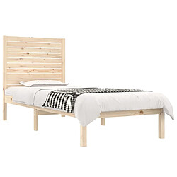 Avis Maison Chic Lit Moderne Chambre - Cadre/structure de lit pour adulte bois massif 75x190 cm petit simple -MN83331