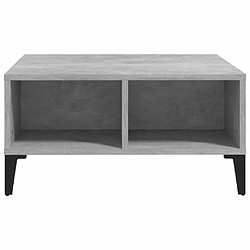 Avis Maison Chic Table basse,Table Console Table d'appoint, Table pour salon Gris béton 60x60x30 cm Aggloméré -MN55708