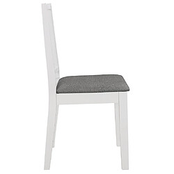 Avis vidaXL Chaises à manger avec coussins lot de 6 blanc bois solide